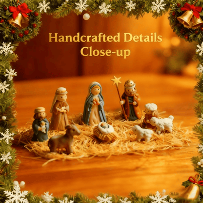 🔥Last Day 49% Off🎁Mini Christmas Nativity Set in a Tin Box--🎉